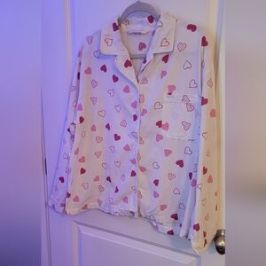 Heart Print Pajama Set Size L
